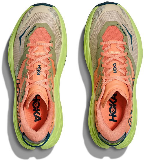 Кроссовки женские Hoka Speedgoat 7 Persimmon/Neon Yuzu - Фото 5 большая