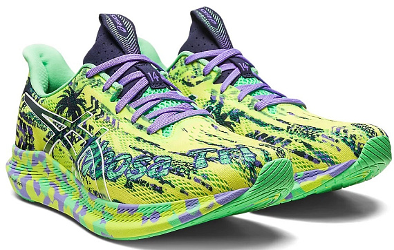Кроссовки женские ASICS Noosa Tri 14 Safety-Yellow/Midnight - Фото 2 большая
