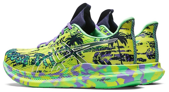 Кроссовки женские ASICS Noosa Tri 14 Safety-Yellow/Midnight - Фото 3 большая