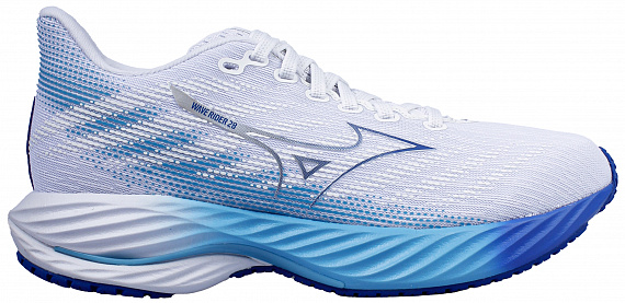 Кроссовки женские Mizuno Wave Rider 28 White/Mugen Blue/River Blue - Фото 1 большая