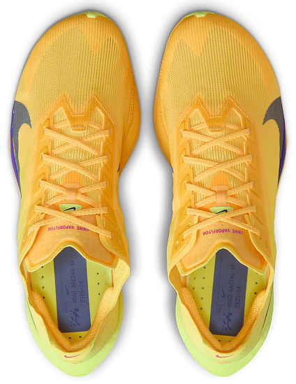 Кроссовки женские Nike Zoomx Vaporfly Next% 4 Citron Pulse/Indigo Burst-Laser Orange - Фото 2 большая