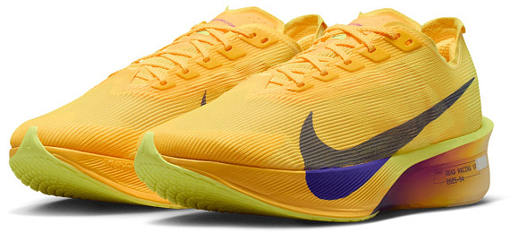 Кроссовки женские Nike Zoomx Vaporfly Next% 4 Citron Pulse/Indigo Burst-Laser Orange - Фото 5 большая
