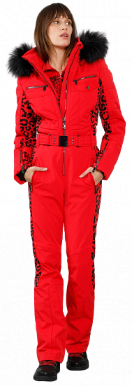 Комбинезон женский Poivre Blanc W22-0831-WO/L Leopard Scarlet Red - Фото 4 большая