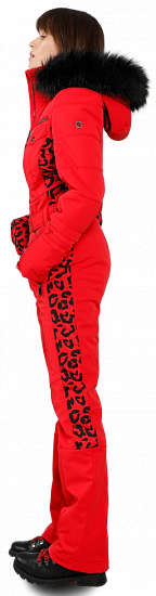 Комбинезон женский Poivre Blanc W22-0831-WO/L Leopard Scarlet Red - Фото 5 большая