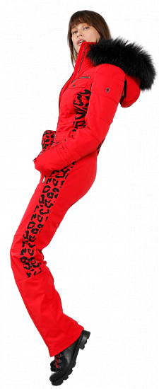 Комбинезон женский Poivre Blanc W22-0831-WO/L Leopard Scarlet Red - Фото 7 большая