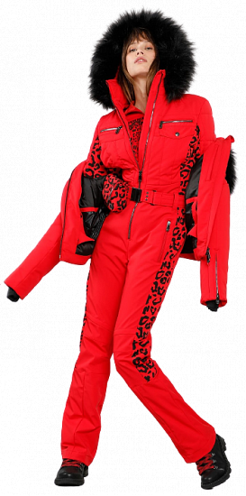Комбинезон женский Poivre Blanc W22-0831-WO/L Leopard Scarlet Red - Фото 8 большая