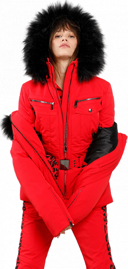 Комбинезон женский Poivre Blanc W22-0831-WO/L Leopard Scarlet Red - Фото 9 большая