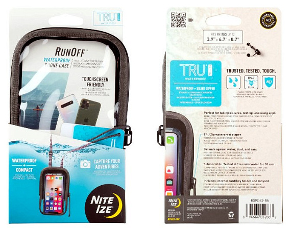 Водонепроницаемый чехол для телефона Nite Ize RunOff Waterproof Case Charcoal - Фото 9 большая