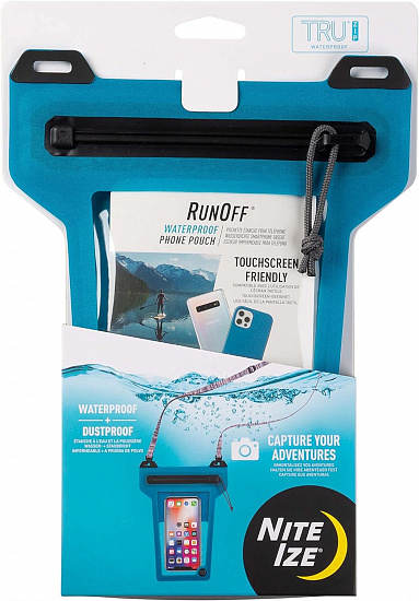 Водонепроницаемый чехол для телефона Nite Ize RunOff Waterproof Pouch Blue - Фото 1 большая