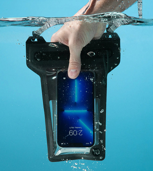 Водонепроницаемый чехол для телефона Nite Ize RunOff Waterproof Pouch Blue - Фото 2 большая