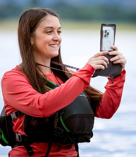 Водонепроницаемый чехол для телефона Nite Ize RunOff Waterproof Pouch Blue - Фото 4 большая