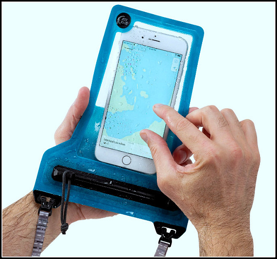 Водонепроницаемый чехол для телефона Nite Ize RunOff Waterproof Pouch Blue - Фото 6 большая