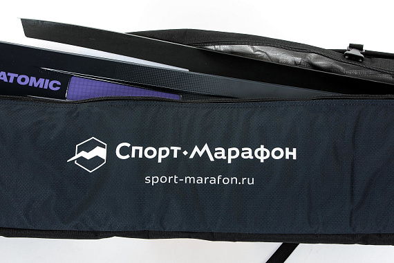 Чехол для горных лыж Спорт-Марафон Черный/Зеленый - Фото 3 большая