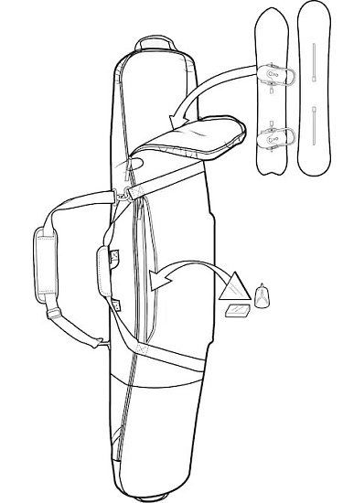 Чехол для сноуборда Burton Gig Bag True Black - Фото 2 большая