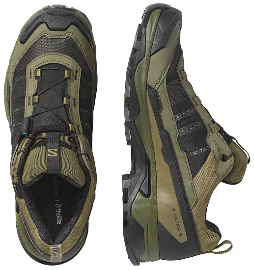 Кроссовки мужские Salomon X Ultra 5 Gtx Olive Night/Black/Bistro Green - Фото 2 большая