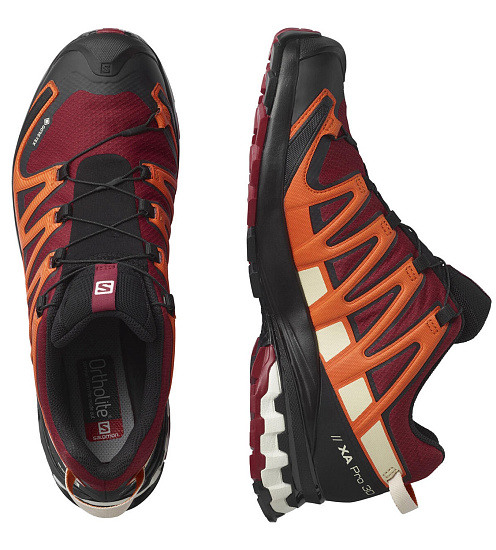 Кроссовки мужские Salomon Xa Pro 3D V8 GTX Bird/Red/Blac - Фото 2 большая