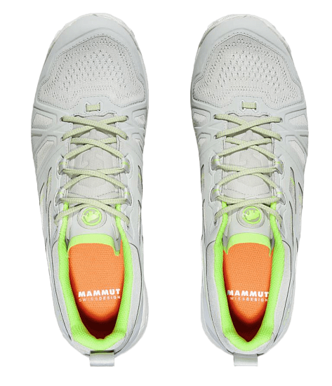 Кроссовки мужские Mammut Saentis Low Gtx Ice Gray/Highlime - Фото 2 большая