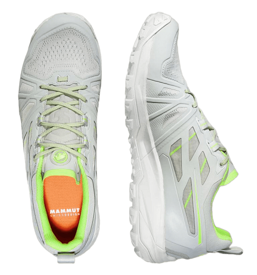 Кроссовки мужские Mammut Saentis Low Gtx Ice Gray/Highlime - Фото 3 большая