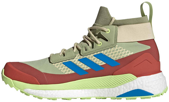 Кроссовки мужские Adidas Terrex Free Hiker Gtx Magic Lime/Blue Rushr/Pulse Lime - Фото 4 большая
