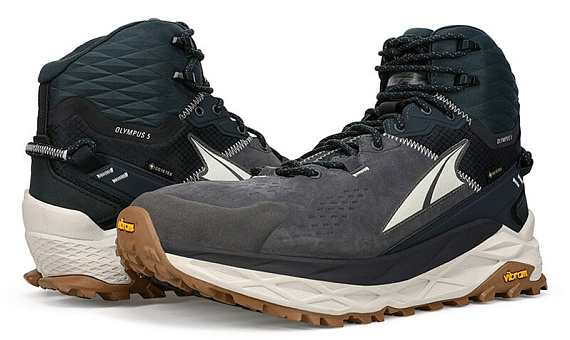 Кроссовки мужские Altra Olympus 5 Hike Mid Gtx Black/Gray - Фото 4 большая