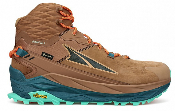 Кроссовки мужские Altra Olympus 5 Hike Mid Gtx Brown - Фото 1 большая