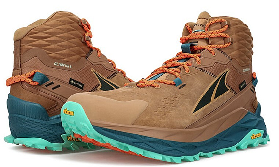 Кроссовки мужские Altra Olympus 5 Hike Mid Gtx Brown - Фото 4 большая