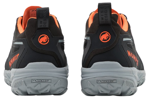 Кроссовки мужские Mammut Saentis Low Gtx Black-Vibrant Orange - Фото 3 большая