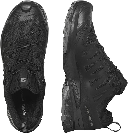 Кроссовки мужские Salomon Xa Pro 3D V9 Wide Black/Phantom/Pewter - Фото 2 большая