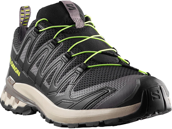 Кроссовки мужские Salomon Xa Pro 3D V9 Black/Dark Gull Gray/Acid Lime - Фото 5 большая