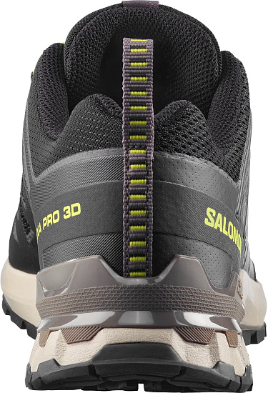 Кроссовки мужские Salomon Xa Pro 3D V9 Black/Dark Gull Gray/Acid Lime - Фото 6 большая