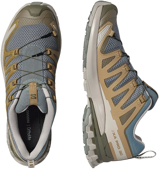 Кроссовки мужские Salomon Xa Pro 3D V9 Sedona Sage/Plantation/Paloma - Фото 2 большая