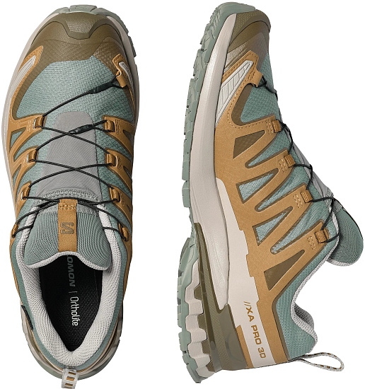 Кроссовки мужские Salomon Xa Pro 3D V9 Gtx Sedona Sage/Plantation/Paloma - Фото 2 большая