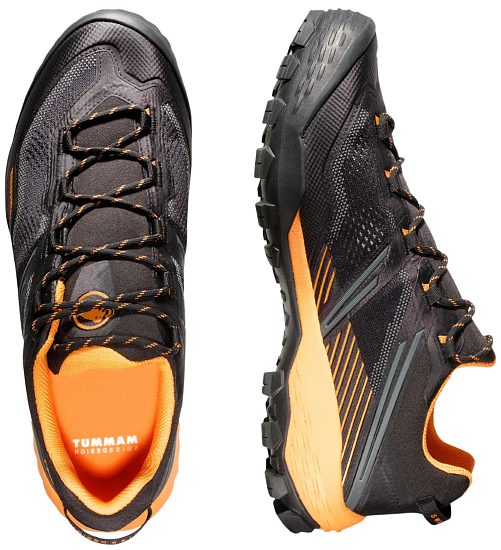 Кроссовки мужские Mammut Ducan II Low Gtx Black/Dark Tangerine - Фото 4 большая