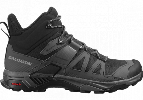 Кроссовки мужские Salomon X Ultra 4 Mid Gtx Black/Magnet/Pearl Blue - Фото 1 большая