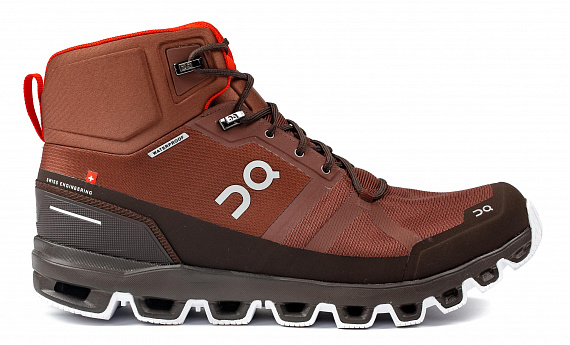Кроссовки мужские On Cloudrock Waterproof Cocoa/Red - Фото 1 большая