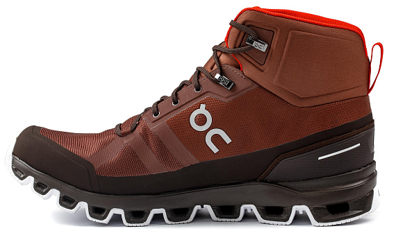 Кроссовки мужские On Cloudrock Waterproof Cocoa/Red - Фото 6 большая