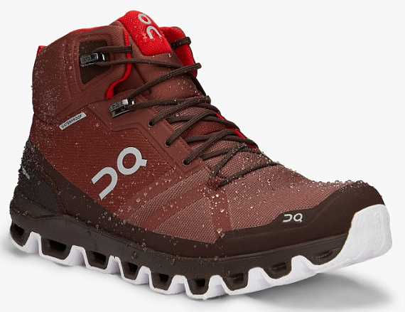 Кроссовки мужские On Cloudrock Waterproof Cocoa/Red - Фото 2 большая