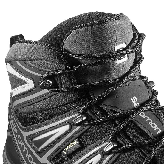 Кроссовки мужские Salomon X Ultra Mid 2 GTX Black/Aluminium - Фото 3 большая