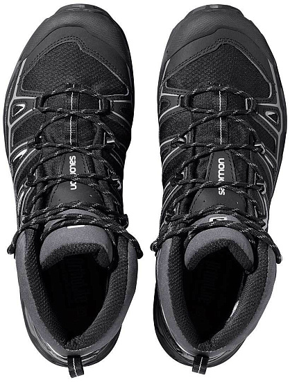 Кроссовки мужские Salomon X Ultra Mid 2 GTX Black/Aluminium - Фото 4 большая