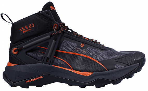 Кроссовки мужские Puma Explore Nitro Mid Gtx Black/Gray/Flame Flicker - Фото 1 большая