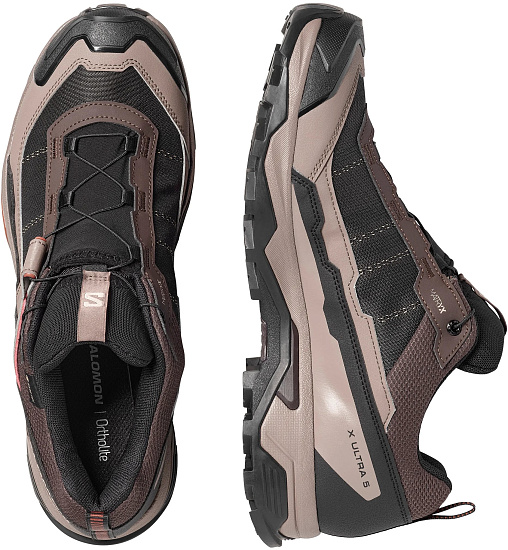 Кроссовки мужские Salomon X Ultra 5 Gtx Black Coffee/Walnut/Arabian Spice - Фото 2 большая