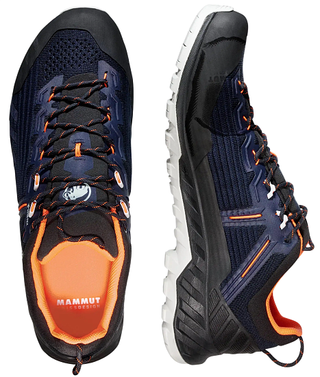 Кроссовки мужские Mammut Alnasca Knit III Low Gtx Marine/Black - Фото 4 большая