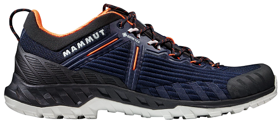 Кроссовки мужские Mammut Alnasca Knit III Low Gtx Marine/Black - Фото 1 большая