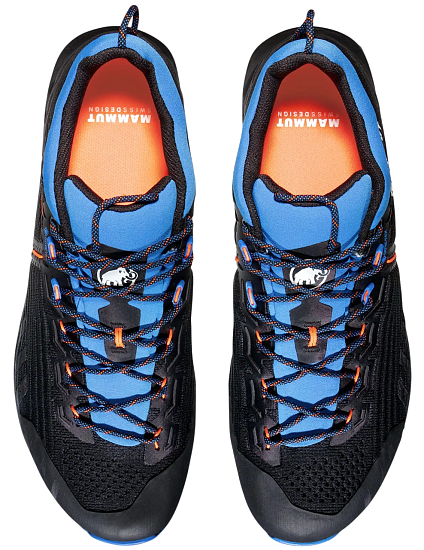 Кроссовки мужские Mammut Alnasca Knit III Low Gtx Black/Glacier Blue - Фото 5 большая