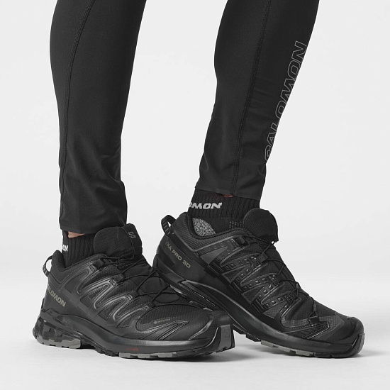 Кроссовки мужские Salomon Xa Pro 3D V9 Wide Gtx Black/Phantom/Pewter - Фото 5 большая