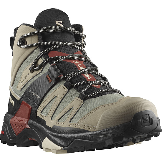Кроссовки мужские Salomon X Ultra 4 Mid Gtx Vinkha/Black/Burn - Фото 2 большая