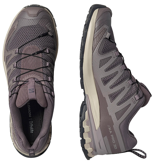 Кроссовки мужские Salomon Xa Pro 3D V9 Dark Gull Gray/Cloudburst/Asphalt - Фото 6 большая