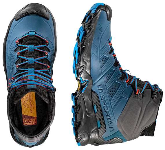 Кроссовки мужские La Sportiva Ultra Raptor II Mid Leather GTX Hurricane/Carbon - Фото 4 большая