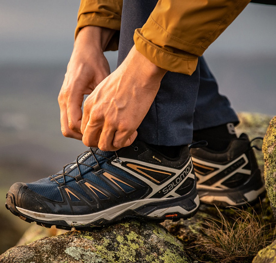 Кроссовки мужские Salomon X Ultra 3 GTX Dark Denim/Copen - Фото 5 большая