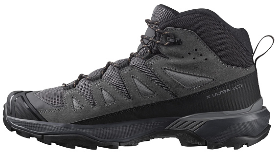 Кроссовки мужские Salomon X Ultra 360 Ltr Mid Gtx Castlerock/Asphalt/Kelp - Фото 3 большая